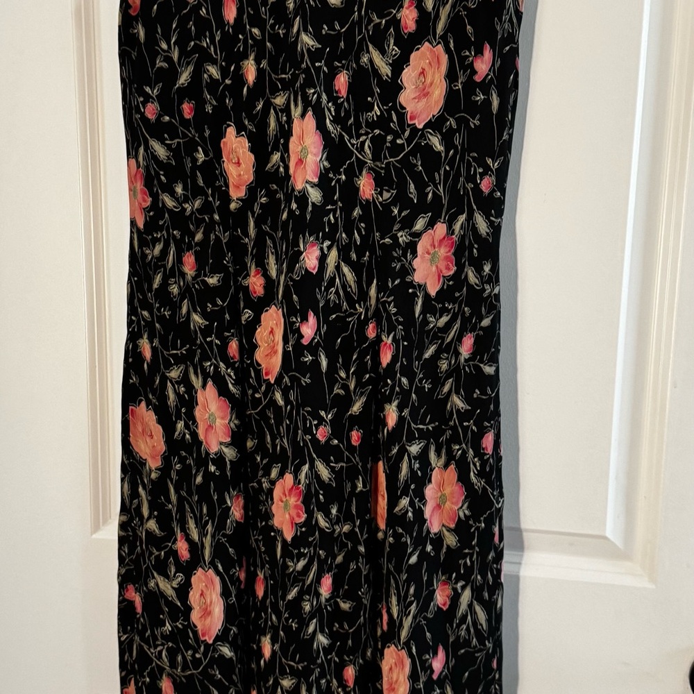 Charter Club Black Floral Maxi Dress